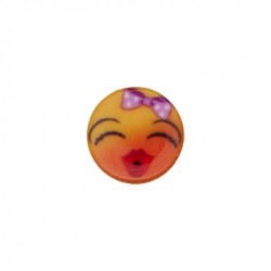 Bouton smiley fille