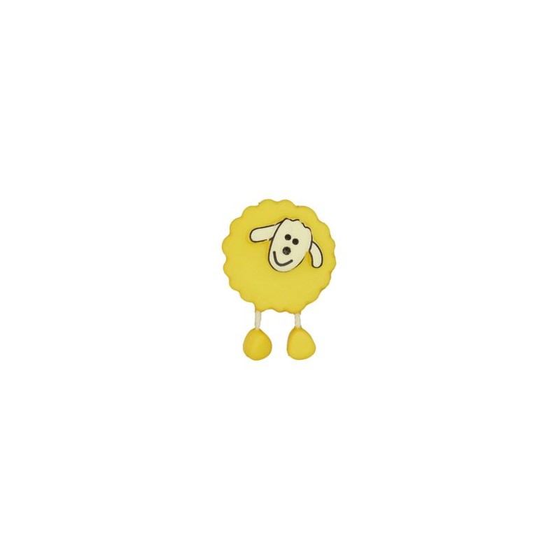 Bouton Mouton jaune 