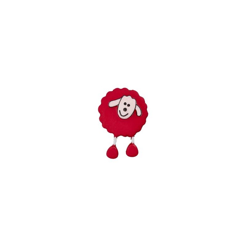Bouton Mouton rouge framboise