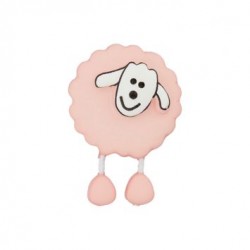 Bouton  Mouton rose pâle