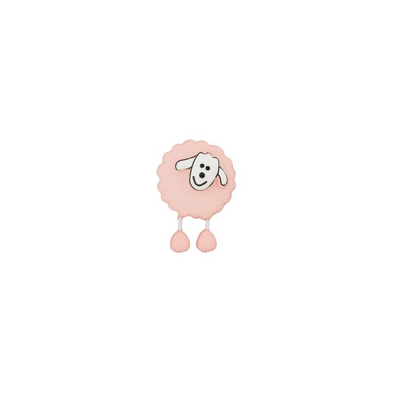 Bouton  Mouton rose pâle