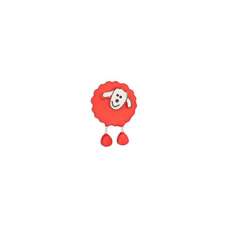 Bouton Mouton rouge vif