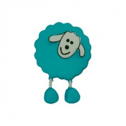 Bouton Mouton turquoise